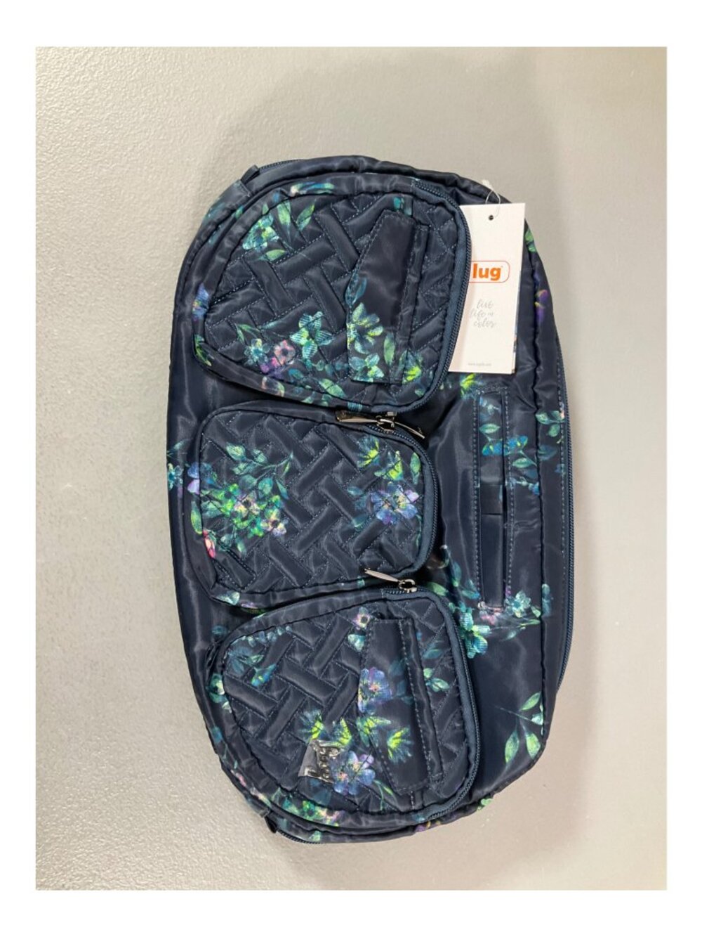 Lug Railcar-BOOT NAVY Medium Crossbody Bag - Unisex Zippered Butterfly Navy